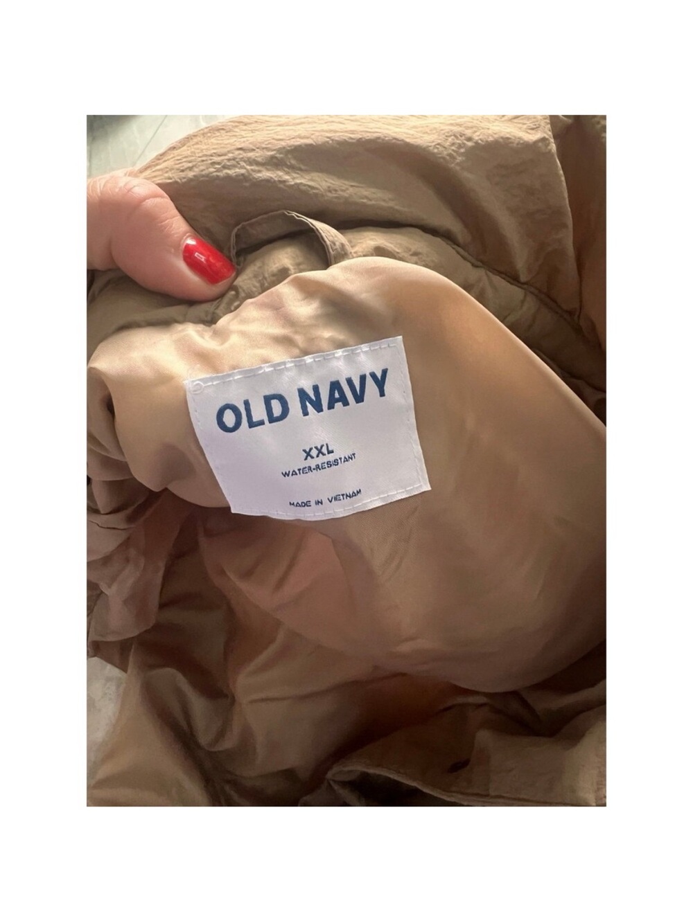 Old Navy Quilted Brown Button-Front Puffer Jacket - Picture 5 of 6